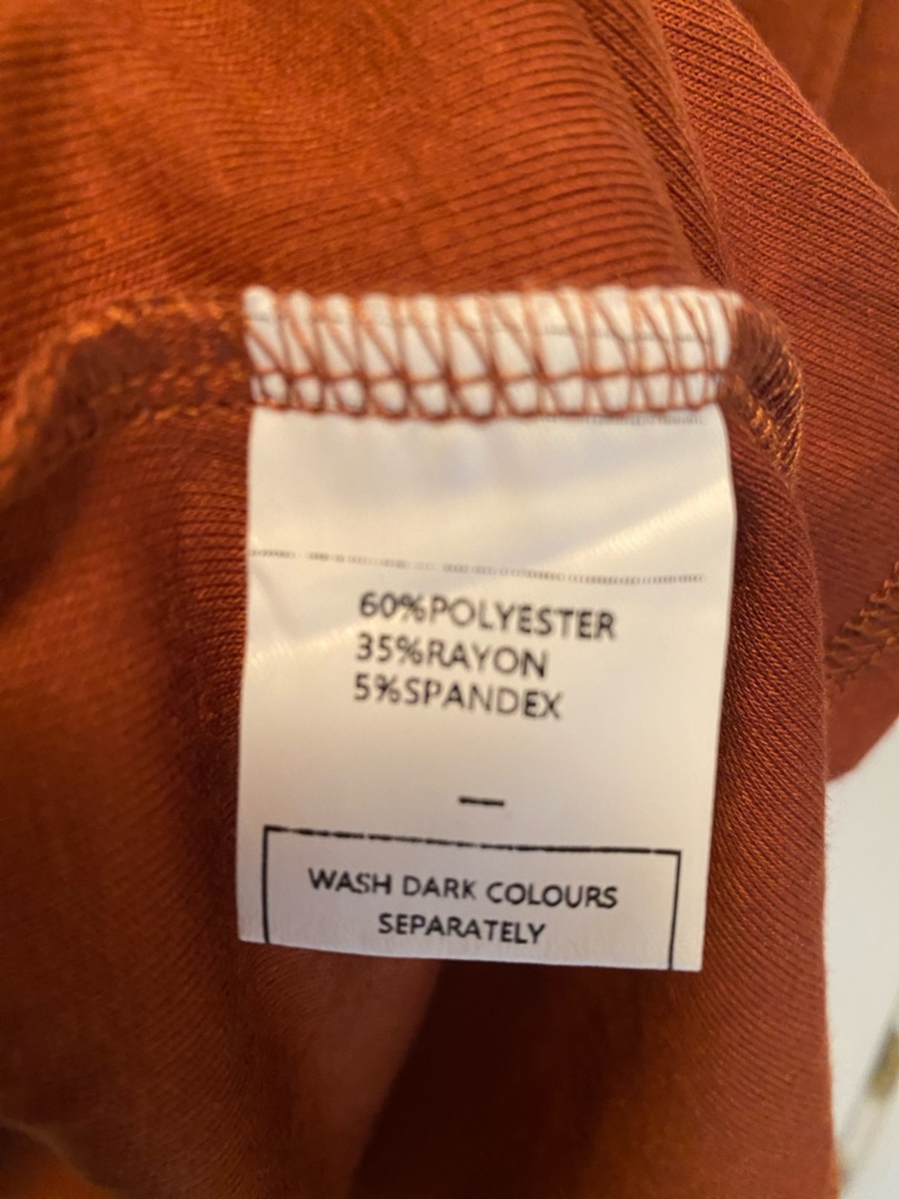 Women's Rust V-Neck Top…size 3XL - Picture 5 of 5